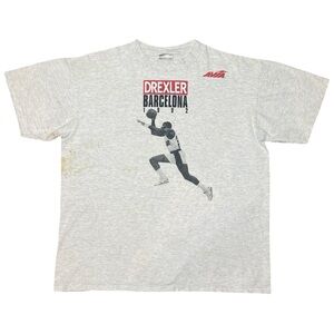 Vintage 90s Clyde Drexler Barcelona 1992 Dream Team AVIA Single Stitch Tee XL